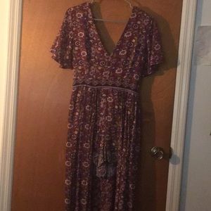 Cute romper, keyhole back and wrap around skirt